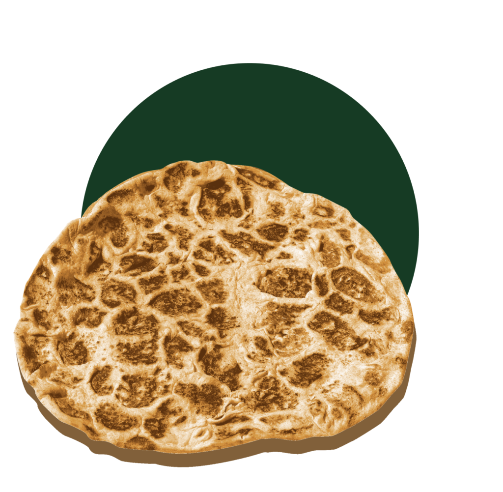 Round-shaped flatbread