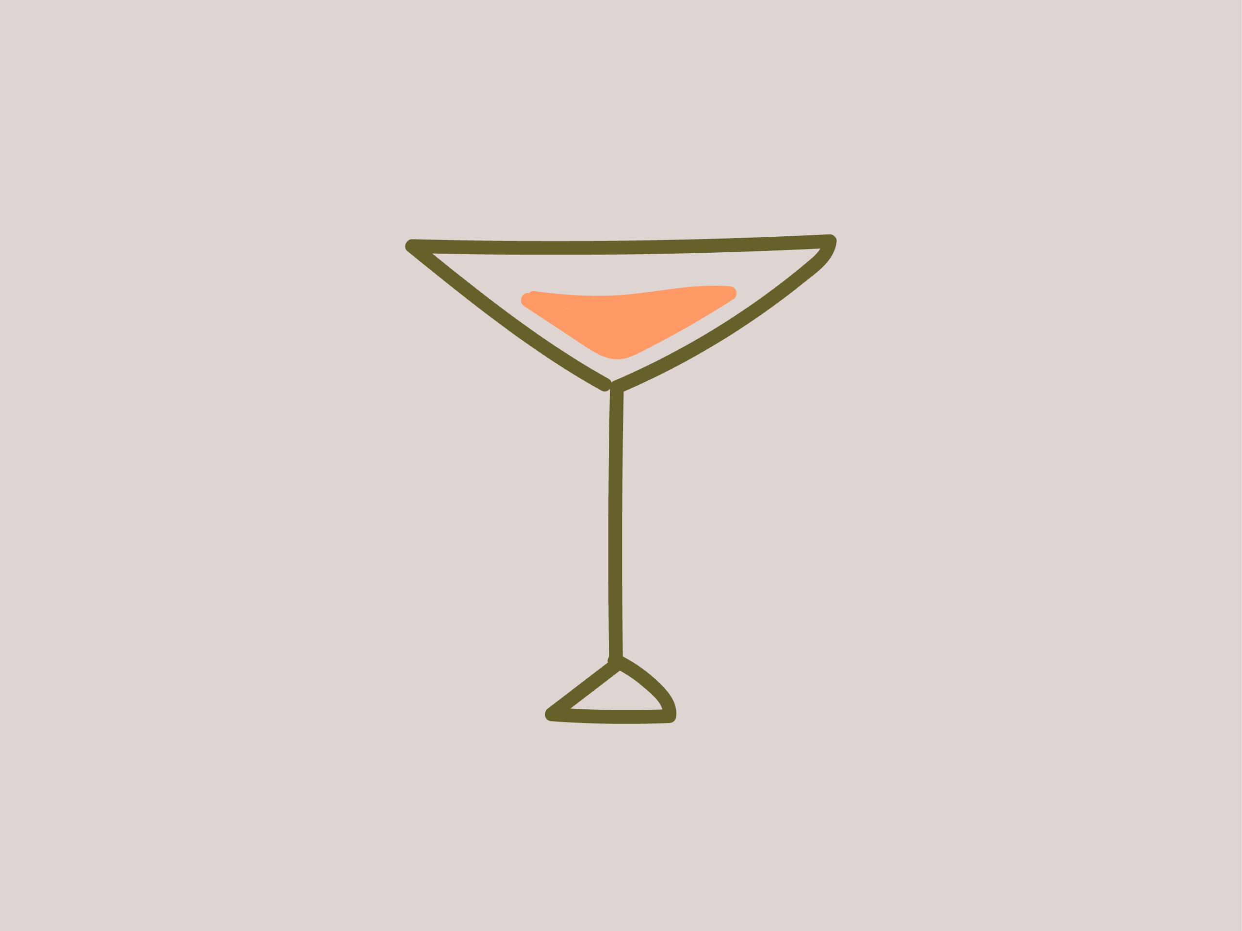Martini glass illustration