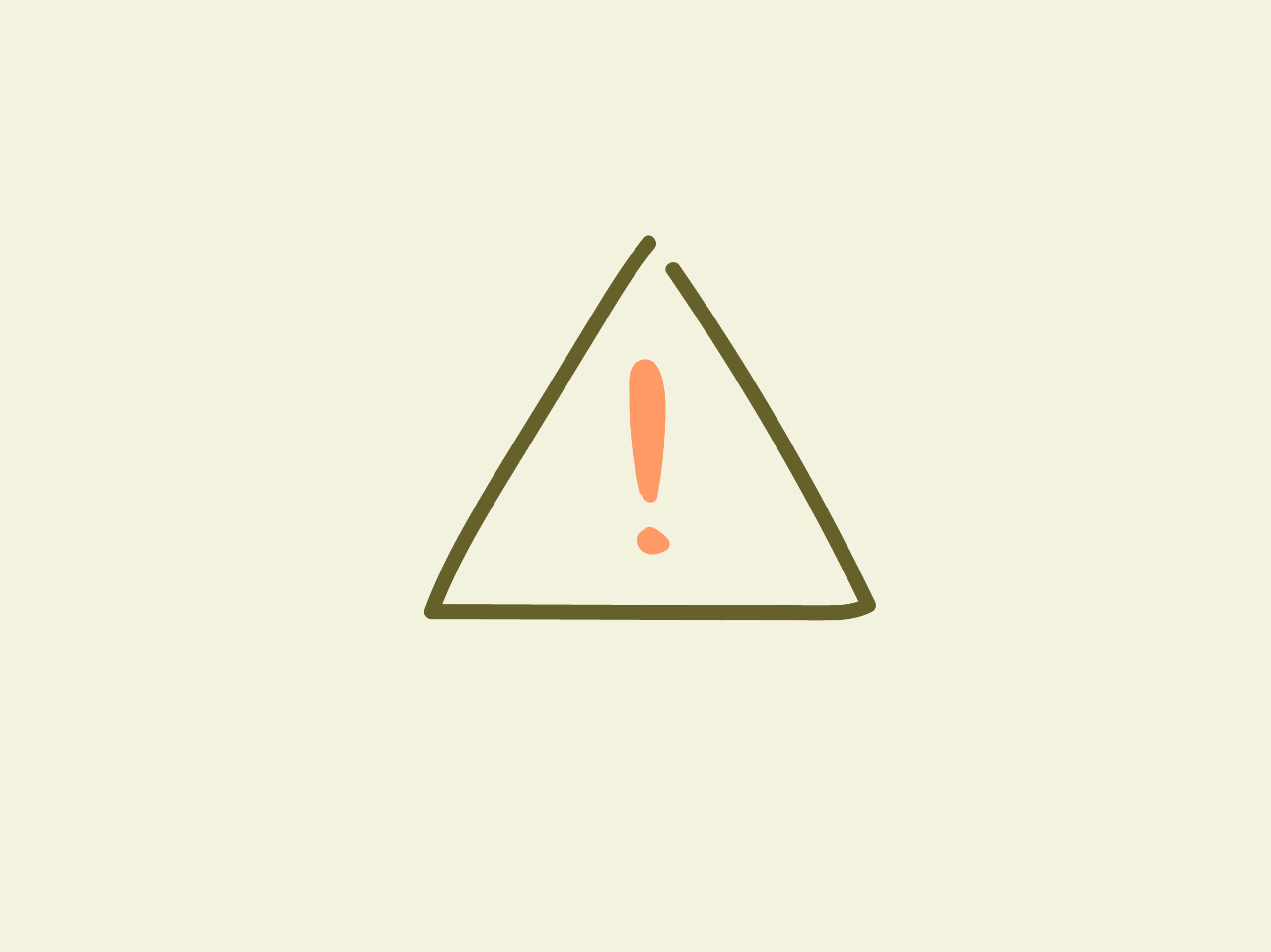 Triangle with exclamation point illustration