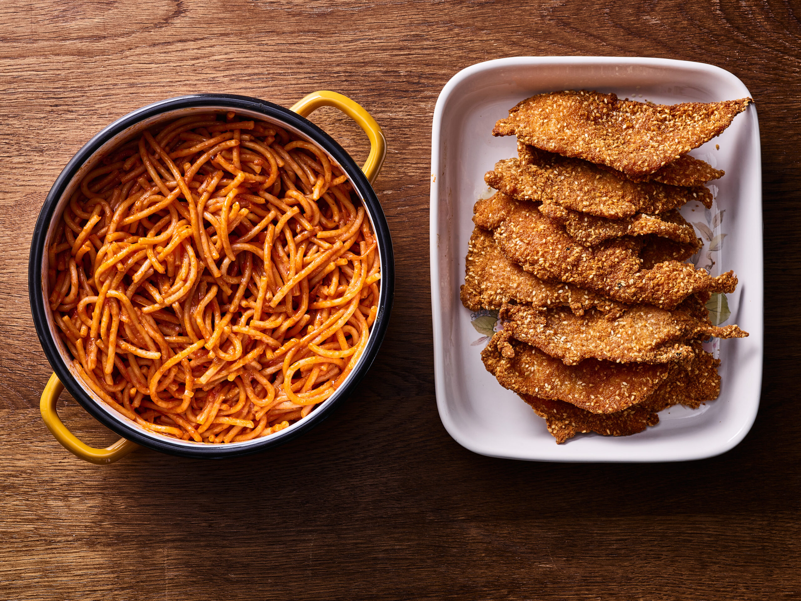 שניצל וספגטי ברוטב עגבניות לזכר אביעד וגיגי ריבלין