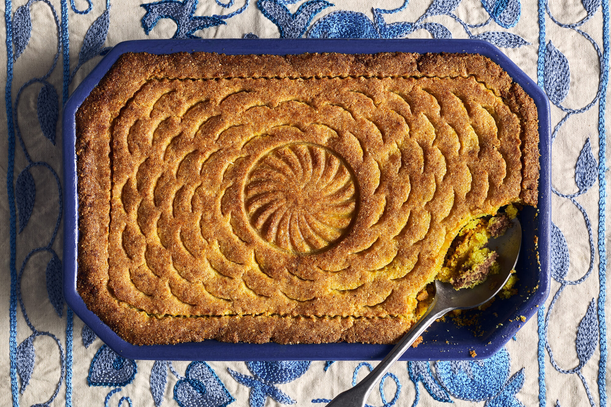 Dahdah - Palestinian semolina cake on a colorful map