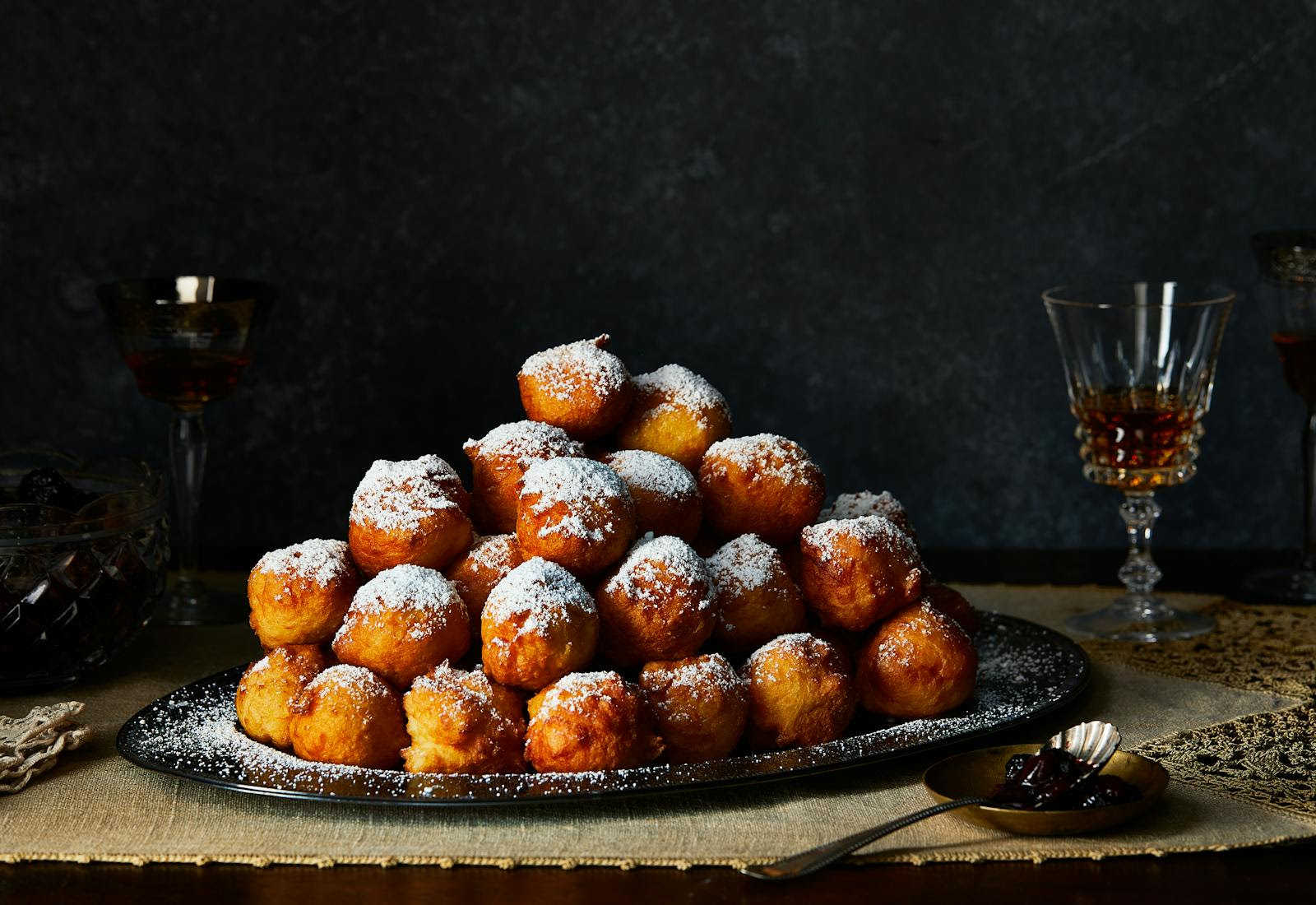 Quick Doughnuts with Cherry Jam